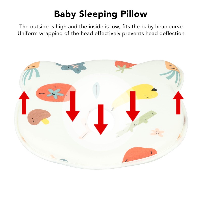 Baby Head Shaping Pillow Prevent Flat Head Cartoon Pattern Soft
