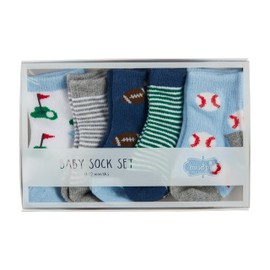 Mud Pie Children's Sports Sock Box Set; 0-12M