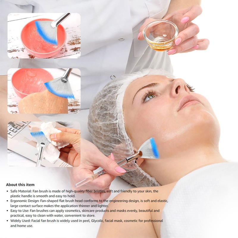 Soft 'N Style Taklon Fan Mask Brush Acid Applicator for