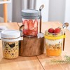 Wide Mouth Mason Jar, 16 ozMeal Prep Jars, Oatmeal Glass
