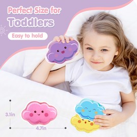 Hilph Kühlkissen Kühlpads für Kinder, 4 Kleine Ungiftig Gel Kühlkissen Coolpack für Weisheitszahn, Verletzungen, Juckreiz, Schwellung