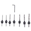 8Pcs/Set Tapered Countersink Bit Screw Set High Speed Steel Wood