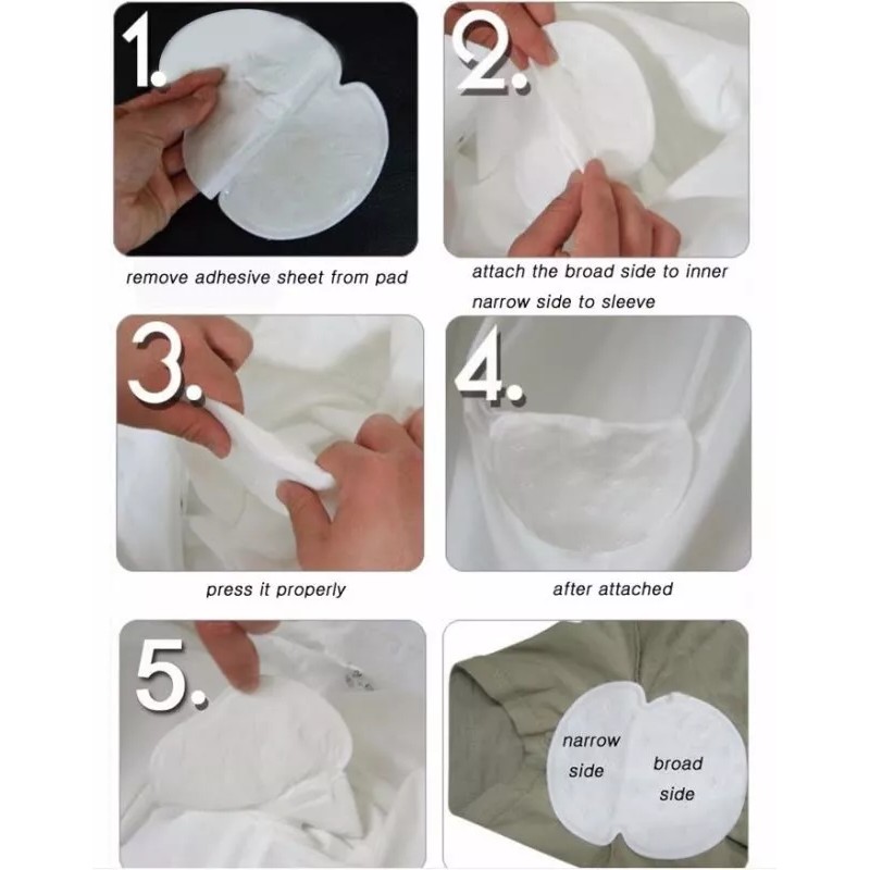 TechMel Parche Sudor Anti Mancha Playera Camisa Unisex 12 Piezas