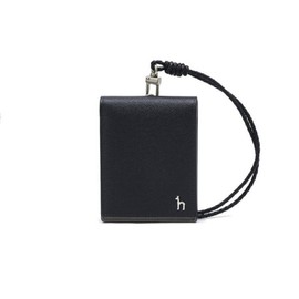 Hazzys (신세계센텀점)COLOR POINT 네이비 라인배색 소가죽 폴더형 목걸이 카드지갑 HJHO4F032N3 (SHINSEGAE CENTUM) COLOR POINT Navy Line Color Block Cowhide Folder Type Necklace Card Wallet HJHO4F032N3