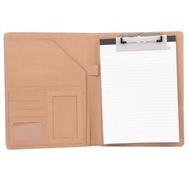 Carpeta de Papel, Organizador de Documentos Carpeta Ejecutiva de Conferencias de Negocios A4 PU Carpeta de Conferencias de Documentos Comerciales Estuche Organizador con Ranuras para Tarjetas(Negro)