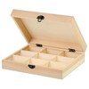 Tea Box with 9 Compartments, Tea Box, Wooden Box for
