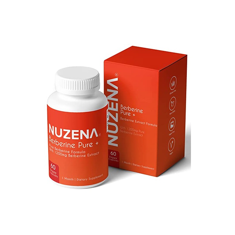 Nuzena Berberine Pure +, 1200 mg of Organic Berberine HCL