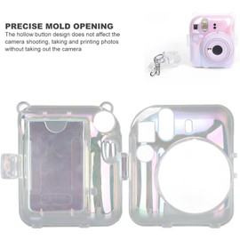 Funda Protectora Transparente para Mini 12, Funda Colorida Transparente para Cmara con Correa de Hombro Ajustable Extrable, Bonita Bolsa de Transporte para Cmara