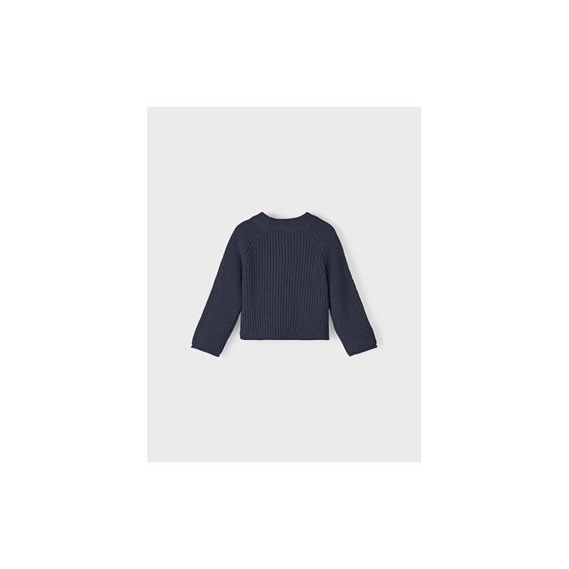 NAME IT Girls' Nmfvenja LS Loose Short Knit Jumper, Dark