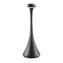 vatato Table Lamp Wireless Dimmable LED Battery Table Light, Magnetic Rechargeable Warm White (2700k-6500k) Aluminum Outdoor Desk Lamp IP54 Waterproof for Restaurant, Bedroom, Bar(Saturated Black)