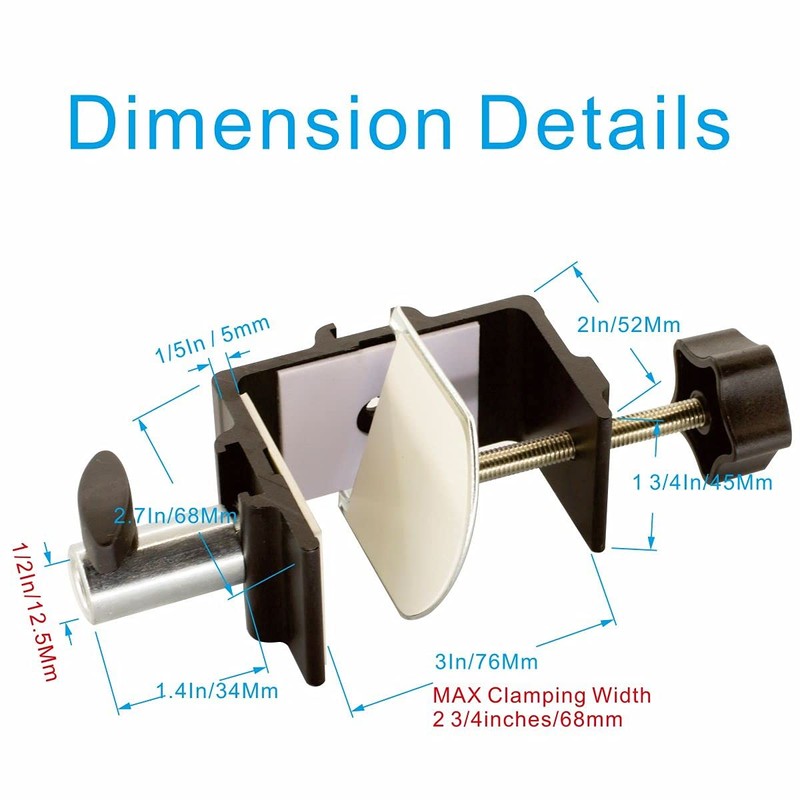Heavy Duty Replacement Clamp for 1/2” Base Magnifying Lamp，Desk Lamp，Magnify