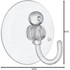 Toyland® Pack of 6-9cm (3.5") Giant Clear Suction Hooks -