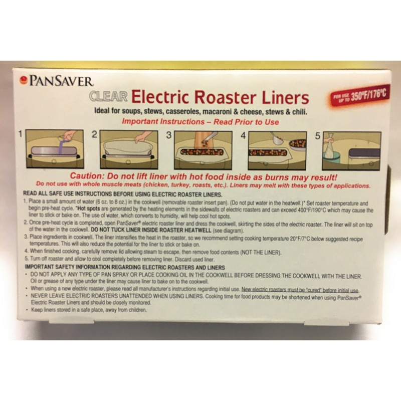Electric Roaster Liners (2 Boxes 4 Liners)