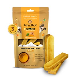 Dogsee Himalayan Yak Cheese Dog Chews with Turmeric (Small - 3 Chews) | Hip & Joint Health Support for Dogs | Rich in Protein & Calcium | Premium Dog Dental Chews