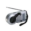 KAITO KA006 Hand Crank Emergency AM/FM Radio with Flashlight, Color Silver