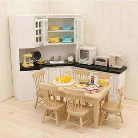 Miniature Microwave Dollhouse Oven Kitchen Furniture 1 12 Scale Accessories Mini House Oven Model Miniatures Plastic Mini Kitchen Appliance DIY Accessory Decoration (White)