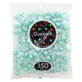 Amusemints Individually Wrapped Gumballs - Shimmer Robin Blue (150 Count) | 1 Inch Gumballs | Great for Machine Refill |