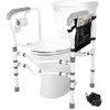 Eazy Foldable Toilet Safety Rail with Adjustable Height and Width,