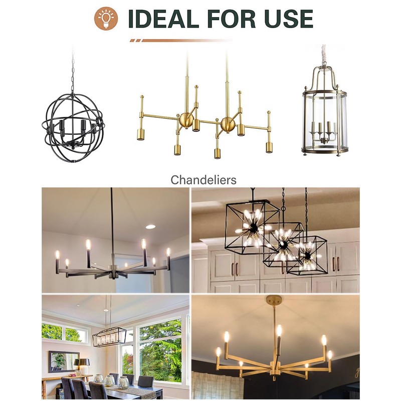 Dimmable E12 LED Bulbs 6W, T6 Edison Light Bulbs Soft