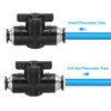 PATIKIL 1/2"-3/8" Pneumatic Ball Valve, 1 Pcs Push to Connect