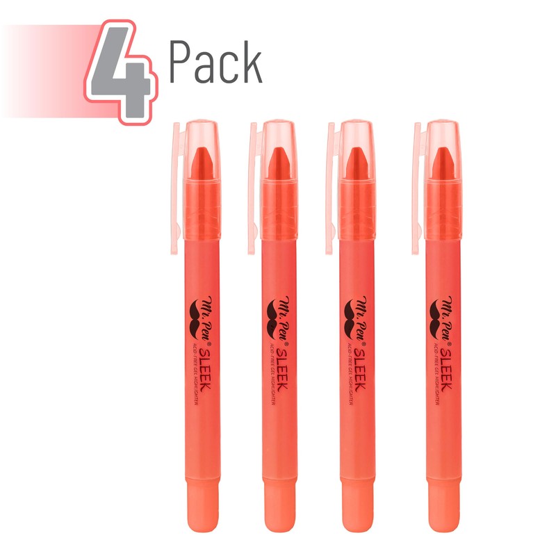 Mr. Pen No Bleed Gel Highlighter, Bible Highlighters, Pink, Pack