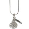 Fashion Jewelry ~ Hollow Back Small Clear Crystal Kisses Pendant