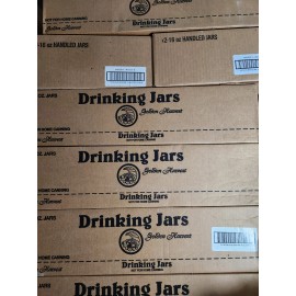 Golden Harvest Drinking Mason Jar Mug 16 oz Pint 4/Pack