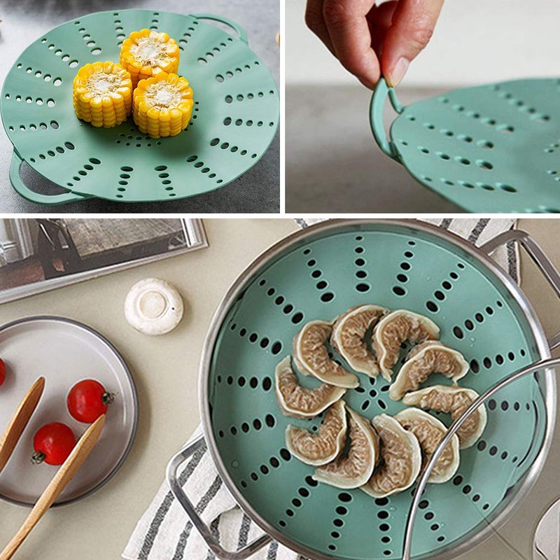 Alimat PluS 1 Pack Silicone Steamer Basket, Silicone Vegetable Steamer