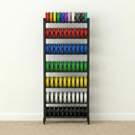 3D Printer Filament Rack, 7-Tier Heavy Duty Filament Storage Shelf, Reinforced Steel Organizer for PLA PETG ABS TPU Spools, Adjustable for 200g5kg Filaments, Ideal for Print Farm, Maker Space, Lab