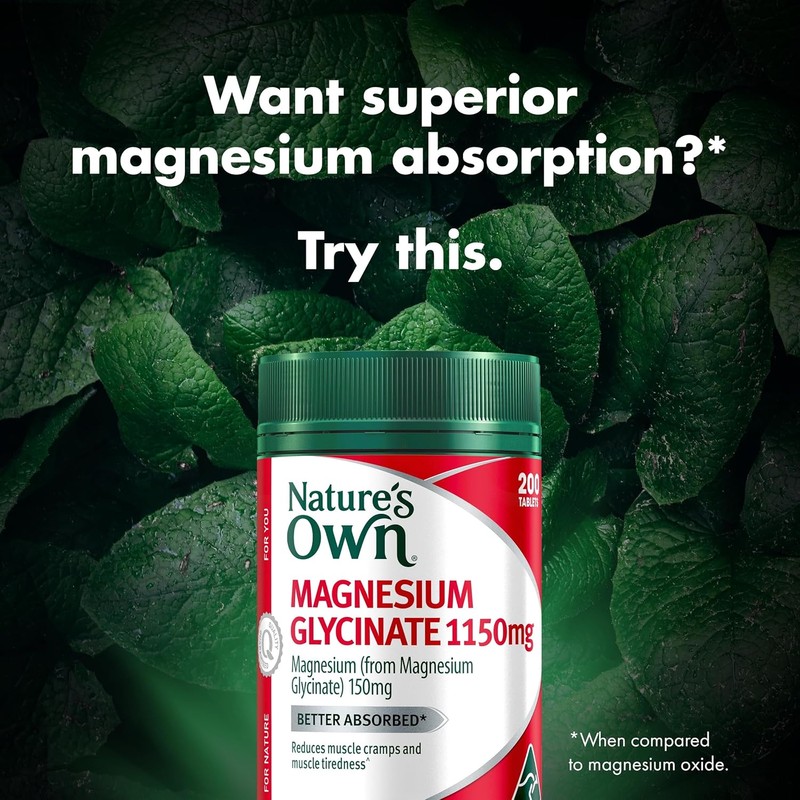 Nature's Own Magnesium Glycinate 1150mg 200 Tablets
