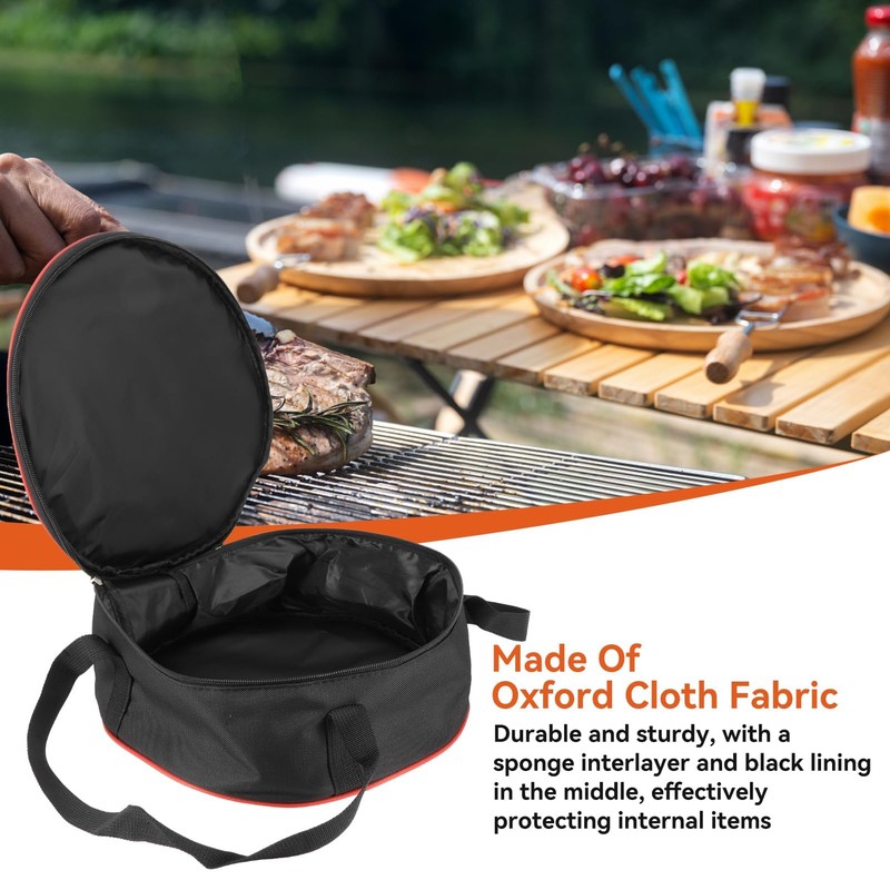Dishes Storage Bag, Round Crockery Storage Bag Storage Container for