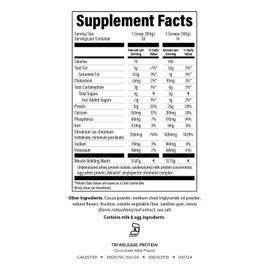 Isagenix Tri-Release Protein - Advanced Muscle Recovery - 25g of Protein - Three-Stage Protein Release for Sustained Absorption - Non-GMO - 19.3 oz - (Chocolate Milk) - Up to 28 Servings - Canister