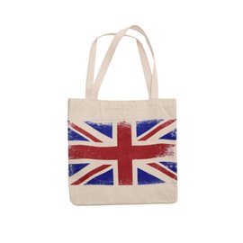 Union Jack Printed Reusable Tote Bag, Canvas Bag, Novelty Printed Tote Bag for Shopping, Beach, Gym, Daily wear, Eco-Friendly Stylish Long Handled Tote Shoulder Bag (42 x 2 x 33) cm