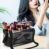 Relavel Travel Cosmetic Bag, Stand-up Makeup Brush Bag with Adjustable