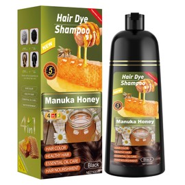 XYZCREATIVE Black Hair Dye Shampoo 3 in 1 for Women & Men 100% Gray Hair Coverage - Herbal Ingredients Natural Plant Hair Color - Hair Dye in Minutes 500ML