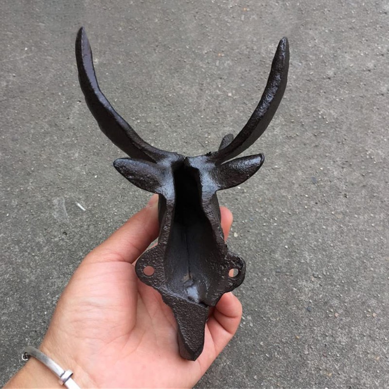 HIGHAWK Wall Hanging Hook Deer Animal Hook Decoration Cast Iron