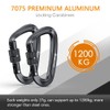 Brotree Locking Carabiner Clips 12KN (1200 kg) Heavy Duty Carabiners