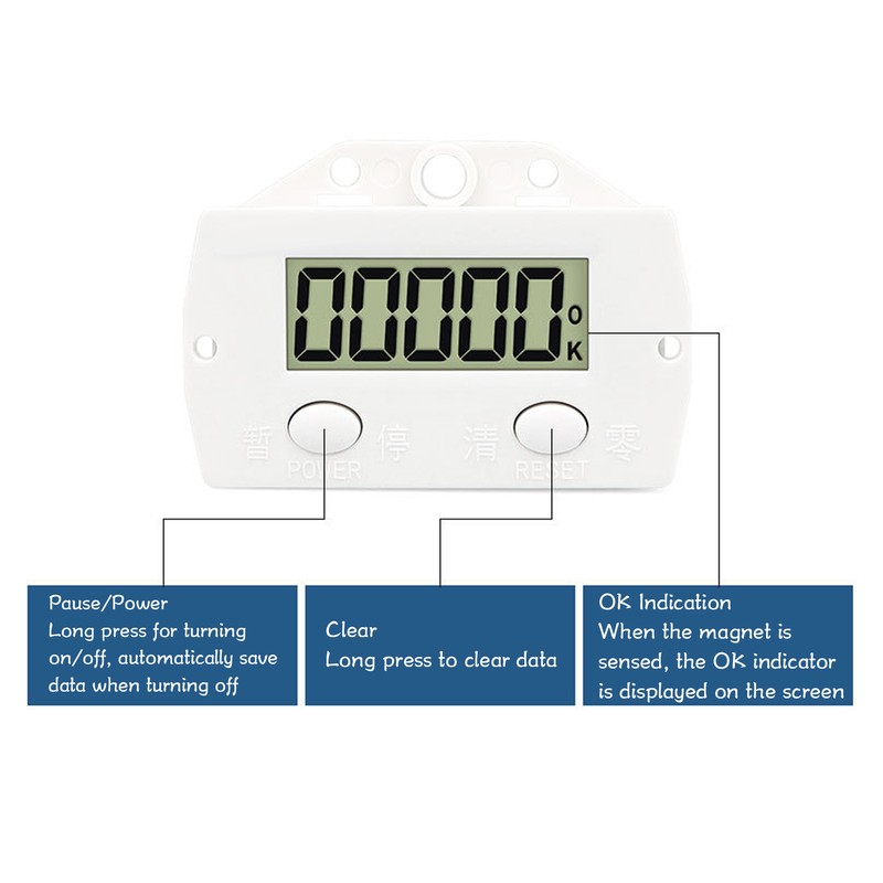 Punch Electronic Counter Magnetic Induction Digital Electronic Counter with Metal