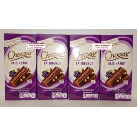 Choceur German Milk Chocolate with Raisins and Hazelnuts Bundle 7.05oz/200g - 4 Bars