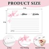 RWSEFK Pink Bow Advice and Wishes Cards for the New