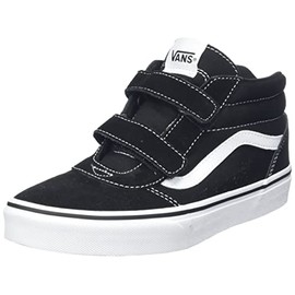 Vans Unisex Children's Ward Mid V Trainers, Suede Canvas Black White