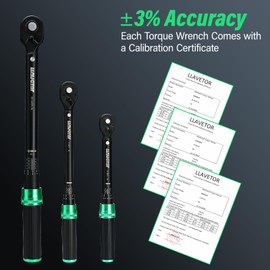1/4 & 1/2 & 3/8 Drive Torque Wrench, 3PCS Torque Wrench Set, 4-20 ft.lb, 5-45 ft.lb, 15-165 ft.lb, Dual-Direction Adjustable Torque Wrench for Bicycle, Motorcycle, Car Maintenance