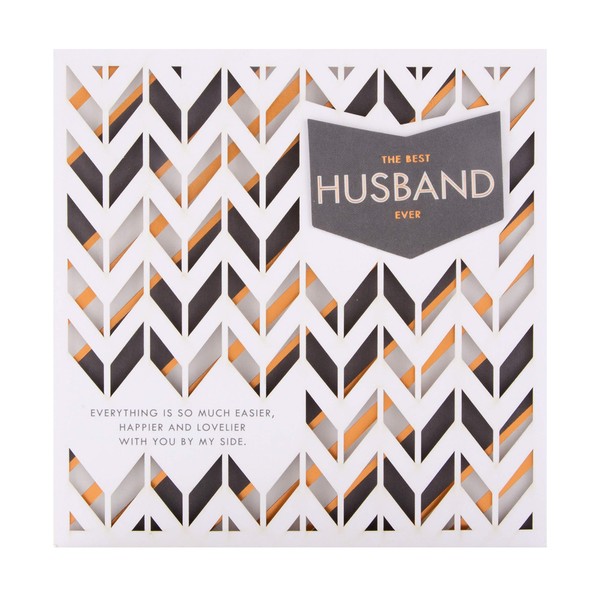 Birthday Card for Husband from Hallmark - Geometric Laser-Cut Design