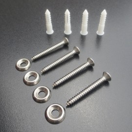 Glossy Gallery Rectangle Shatterproof Acrylic Safety Mirror with Screw Mount Set - 12in x 16in