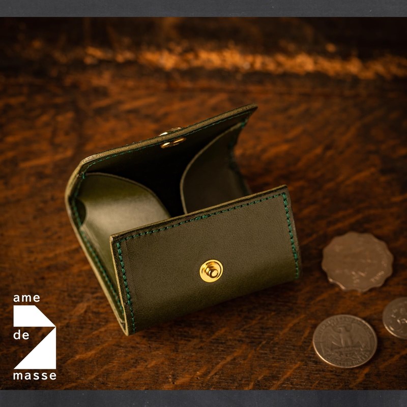AME DE MASSE(アム デ マス) Men's Compact Coin Purse, Genuine