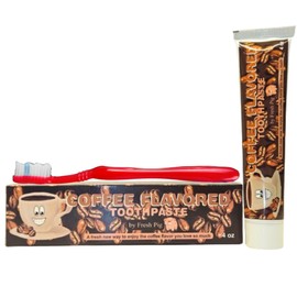 Fresh Pig Coffee Flavored Toothpaste - Coffee Lovers Gift Ideas White Elephant Gifts for Adults Under 10 Fluoride Free Toothpaste for Women or Men Birthday or Christmas