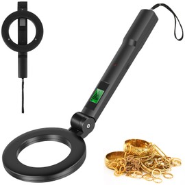 KTZCTPCA Metal Detector, Professional Gold Detector for Treasure Hunt, Waterproof 10" Search Coil with Intuitive LCD Display, Foldable Metal Detectors, High Accuracy Adjustable Metals Detectors