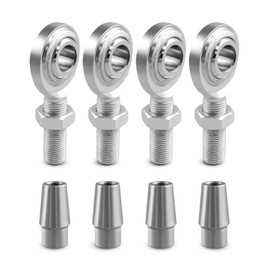 1/2-20 Heim Joints Rod End Kit Economy with Tube Adapters and Jam Nuts, Heim Joints Panhard Bar Kit .065 Bungs Rod End Heim Joint LH and RH, 2 Pair