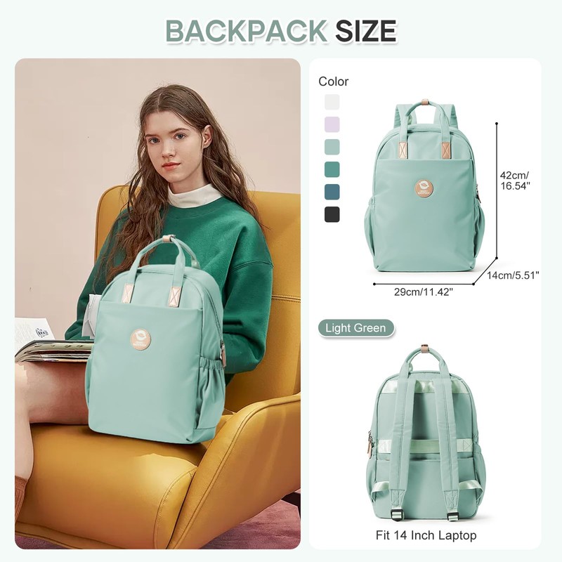 Lightweight Backpack for Women School Casual Daypack Laptop Backpack Waterproof