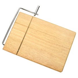 Cheese Slicer with Replacable Stainless Steel Wire, Wood Cheese Cutter, for Cheese, Butter, Soft Food (Oak)